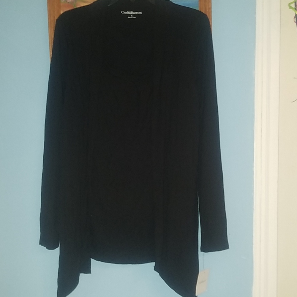 Womens top long sleeve crochet top size s